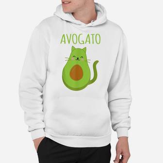 Funny Avogato Cat Avocado Distressed Outfit Gift Hoodie | Crazezy DE