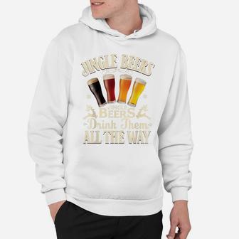 Jingle Beers Drink Them All The Way Funny Drinking Christmas Hoodie | Crazezy