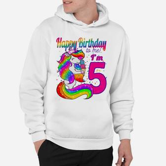 Kids Happy Birthday To Me I'm 5 Years Old Unicorn Party Theme Hoodie | Crazezy AU