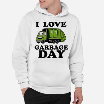 Kids I Love Garbage Day - Little Boys Trash Truck Hoodie | Crazezy