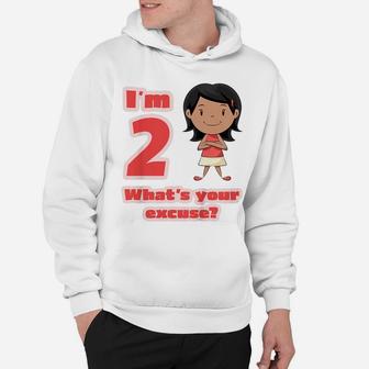 Kids I'm 2 What's Your Excuse - Pink Hoodie | Crazezy