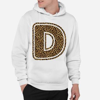 Letter D Leopard Print Initial Case Funny Birthday Gift Hoodie | Crazezy