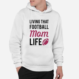 Living That Football Mom Life Athletic Gray Hoodie | Crazezy DE