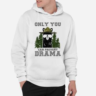 Llama Camping Only You Can Prevent Drama Shirt Hoodie | Crazezy CA