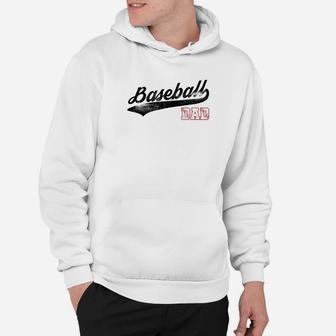 Mens Baseball Inspired Dad Fathers Day Distressed Premium Hoodie | Crazezy