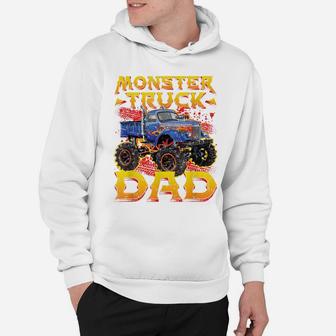 Mens Monster Truck Party Jam Rally Daddy Monster Truck Dad Hoodie | Crazezy