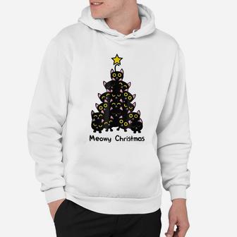 Meowy Cat Christmas Tree Shirt Men Women T Shirt Plus Size Hoodie | Crazezy AU