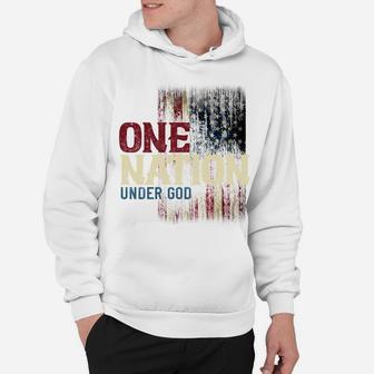One Nation Under God, American Flag, Patriot, America Lovers Sweatshirt Hoodie | Crazezy