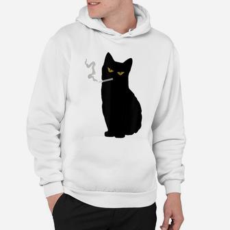 Rebel Smoking Bad Black Cat Funny Black Cat Gift Hoodie | Crazezy