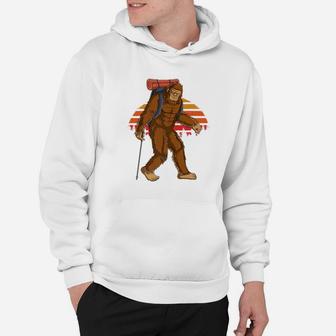 Retro Bigfoot Hiking Men Funny Hiker Gift Hoodie | Crazezy AU