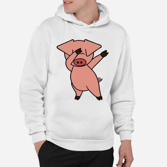 Southerndesigntees Funny Dab Dancing Pink Pig Hoodie | Crazezy