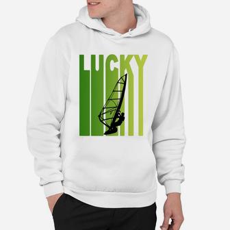 St Patricks Day Lucky Wind Surfing Funny Sport Lovers Gift Hoodie | Crazezy AU