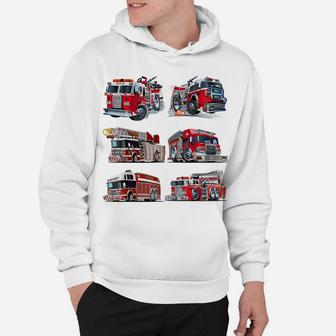 Types Of Fire Truck Boy Toddler Kids Firefighter Xmas Gifts Hoodie | Crazezy CA
