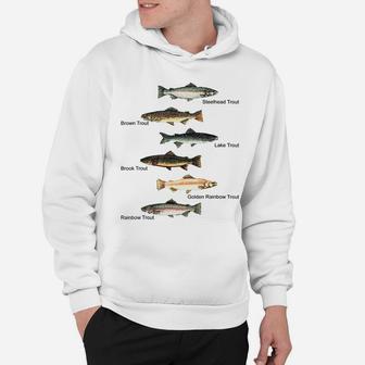 Types Of Trout Fish Species Collection Fishing T-shirt Hoodie | Crazezy