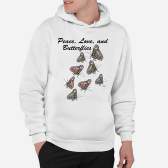 Virginia Wright Peace, Love, And Butterflies Hoodie | Crazezy CA