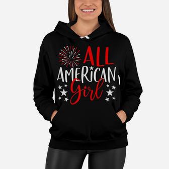 4Th Of July Family Matching Shirts All-American Girl Tshirt Women Hoodie | Crazezy