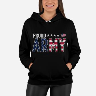 American Flag Proud Army Girlfriend Sweatshirt Women Hoodie | Crazezy