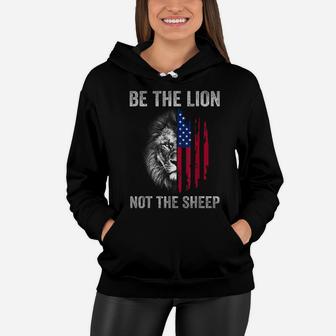 Be The Lion Not The Sheep American Patriotic Kid Men Veteran Women Hoodie | Crazezy UK
