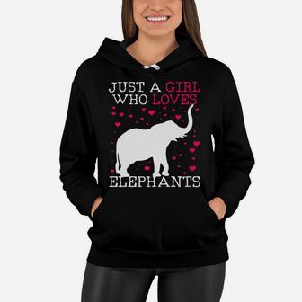 Elephants Elephant Tshirt Just A Girl Who Loves Tee Women Hoodie | Crazezy
