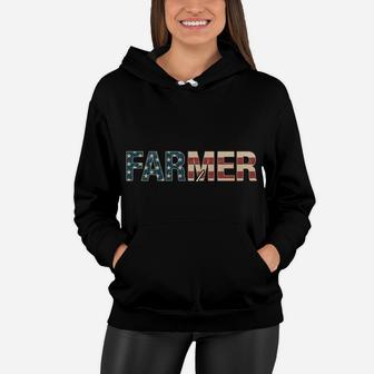 Farmers Wife Americana Country Flag Girls Farming Gifts Sweatshirt Women Hoodie | Crazezy DE