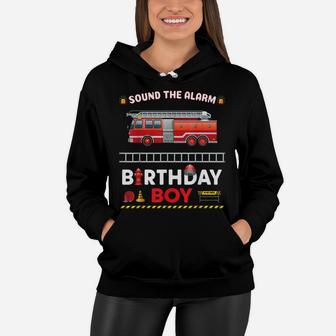 Fire Truck Birthday Boy Future Firefighter B-Day Party Gift Women Hoodie | Crazezy DE