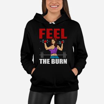 Good Fitness Girl Feel The Burn Women Hoodie | Crazezy