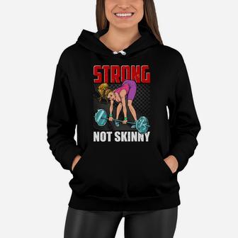 Gymnastic Girl Strong Not Skinny Motivation Women Hoodie | Crazezy