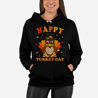 Happy Turkey Day Shirt Cute Turkey Thanksgiving Boy Girl Kid Women Hoodie | Crazezy DE