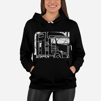 Just A Girl Who Loves Her Trucker Fun Semi Truck Women Hoodie | Crazezy