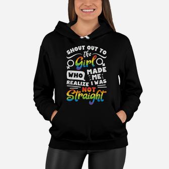 Shout Out To The Girl Lesbian Pride Lgbt T Shirt Gay Flag Women Hoodie | Crazezy CA