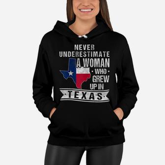 Womens Texas Flag Map Vintage Texas Girl Women Hoodie | Crazezy