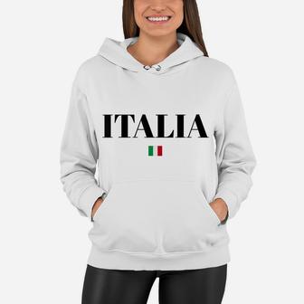 Italia Flag Italy | Men Woman Kids | White Italian Women Hoodie | Crazezy CA