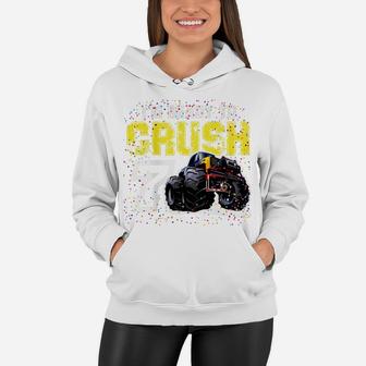 Kids I'm Ready To Crush 7 Monster Truck 7Th Birthday Top Boys Women Hoodie | Crazezy AU