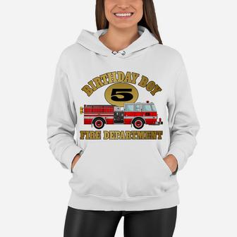Kids Kids Fire Truck T-Shirt For 5 Year Old Birthday Party Women Hoodie | Crazezy AU