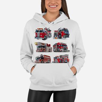 Types Of Fire Truck Boy Toddler Kids Firefighter Xmas Gifts Women Hoodie | Crazezy AU