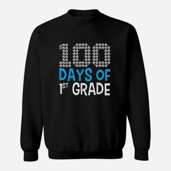 100 Days Of First Grade Soccer Sport 100th Day Of School Sweatshirt | Crazezy DE