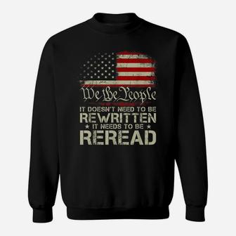 1776 Usa Flag We The People It Doesn't Need To Be Rewritten Sweatshirt | Crazezy CA