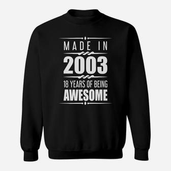 18Th Birthday Gifts Boys Girls 18 Year Old 18Th Birthday Sweatshirt | Crazezy AU