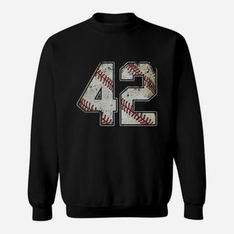 42 Baseball Jersey Number 42 Retro Vintage T-shirt Sweatshirt | Crazezy