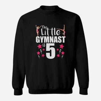 5 Year Old Gymnast Birthday Tumbling Gymnastics 5th Gift Sweatshirt | Crazezy DE