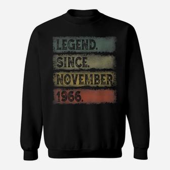 55Th Birthday Gifts 55 Years Old Legend Since November 1966 Sweatshirt | Crazezy AU