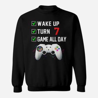 7Th Birthday Gamer Shirt Level 7 Unlocked Gamer Birthday Sweatshirt | Crazezy DE
