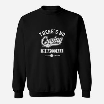 A League Of Their Own Mens Vintage Distressed There's No Crying In Baseball Saying Sweatshirt | Crazezy AU