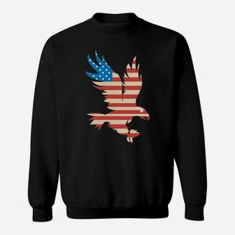 American Flag Bald Eagle Hoodie - Usa Sweatshirt Sweatshirt | Crazezy