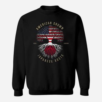 American Grown Japanese Roots Shirt America Flag Japan Flag Sweatshirt | Crazezy
