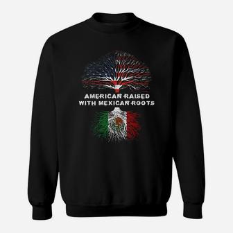 American Raised With Mexican Roots Usa Flag Sweatshirt | Crazezy DE