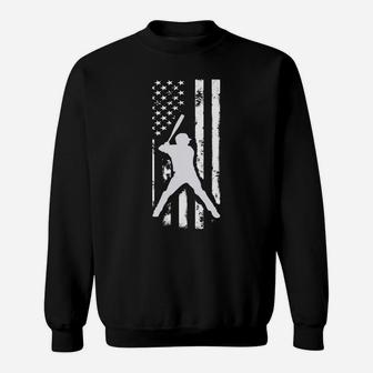 American Usa Flag Baseball Hoodie Distressed Hooded Top Gift Sweatshirt | Crazezy UK