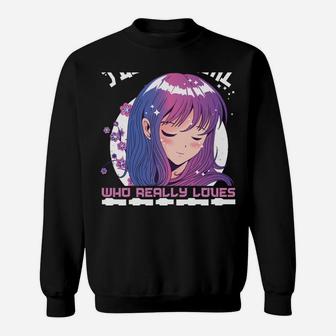 Anime Gifts For Teen Girls Just A Girl Who Loves Anime Sweatshirt | Crazezy DE