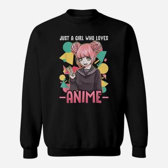 Anime Shirts For Girls Women Just A Girl Who Loves Anime Sweatshirt | Crazezy DE