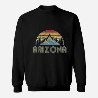 Arizona Retro Vintage Mountains Nature Hiking Sweatshirt | Crazezy
